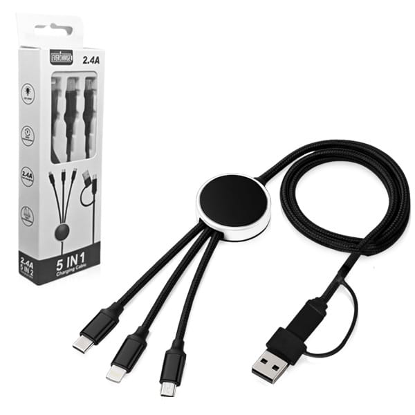 כבל טעינה ודאטה עם חריטת לוגו