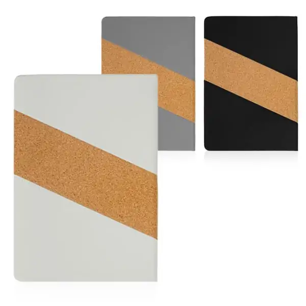 מחברת דמוי עור A5 בשילוב שעם