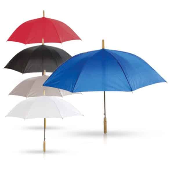 מטרייה עם מוט עץ