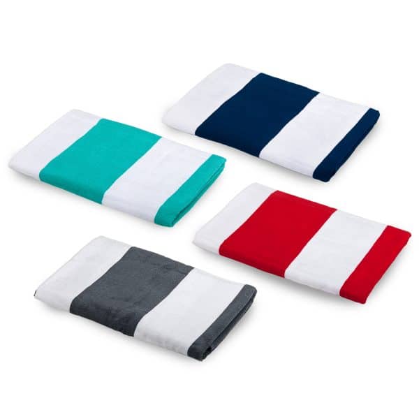 מגבת פסים עם הדפסה צבעונית