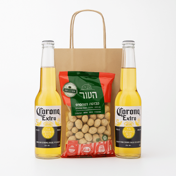 מארז בירה ופיצוחים